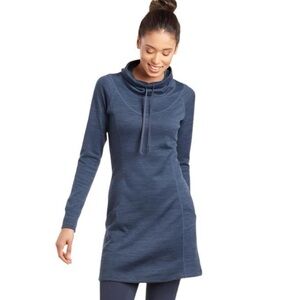 Kuhl Kea Cowl Neck Dress Heathered Blue Size Medium